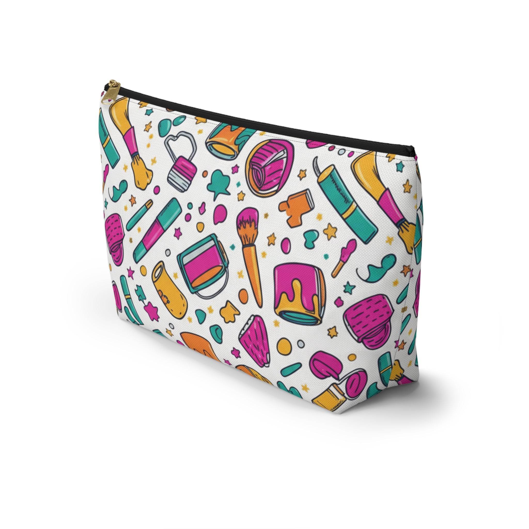 Makeup Cosmetic Bag — Colorful Beauty Tools Pattern Accessory Pouch