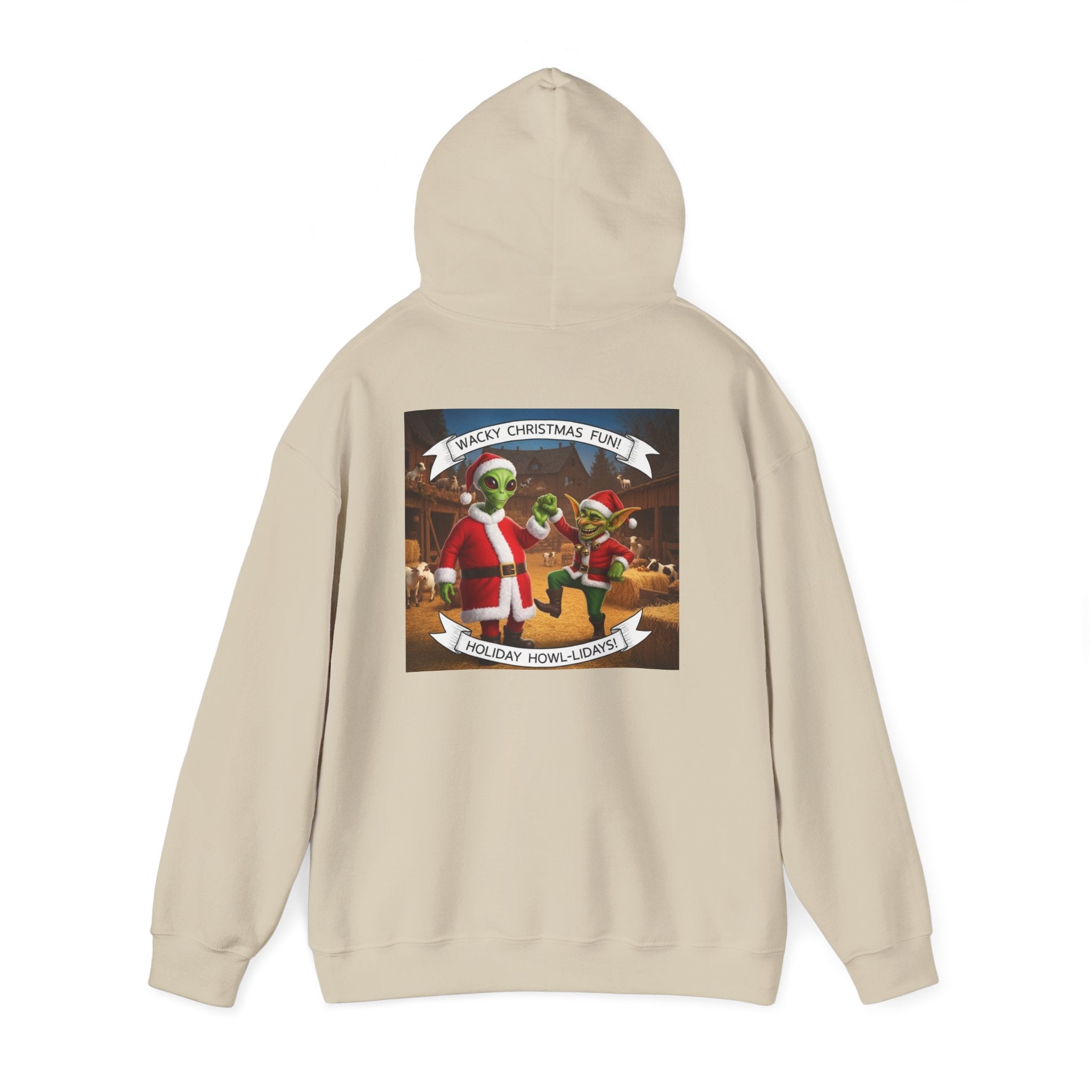 Grinch Santa Illustration Hoodie | Whoville Christmas Sweatshirt