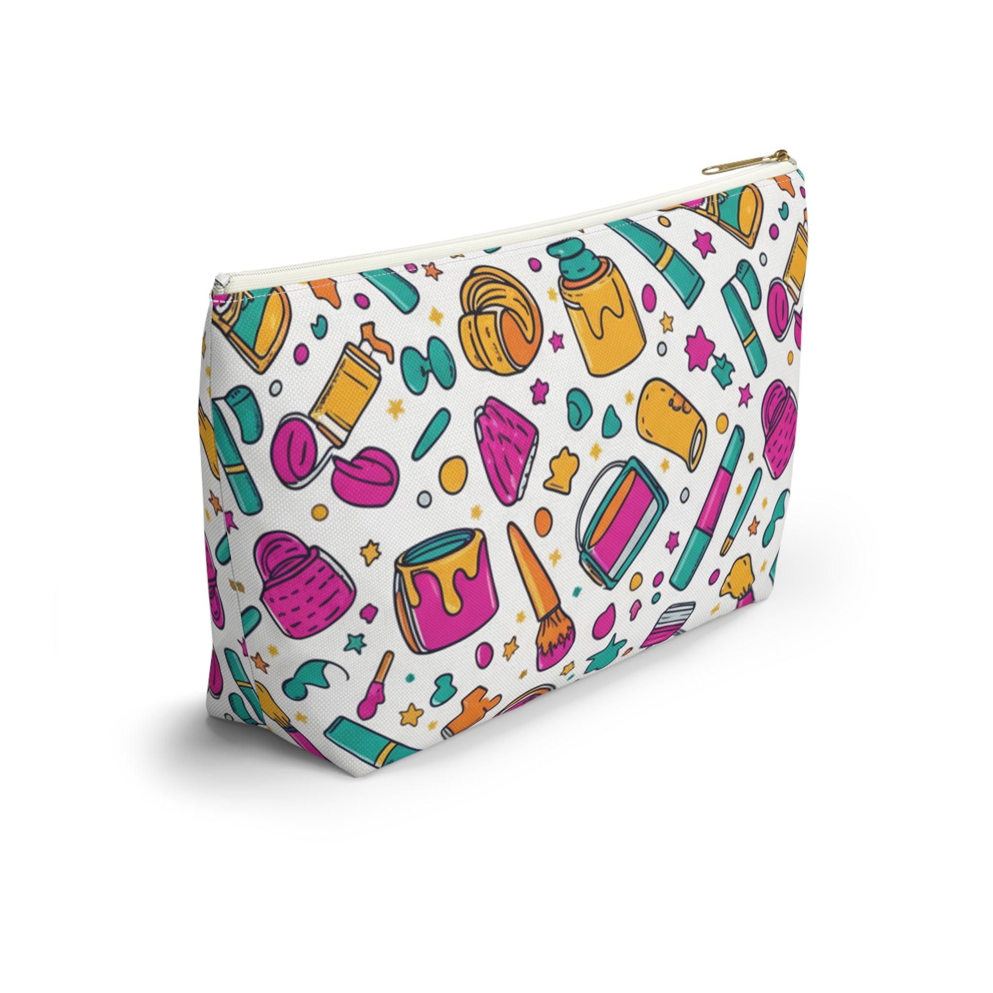 Makeup Cosmetic Bag — Colorful Beauty Tools Pattern Accessory Pouch