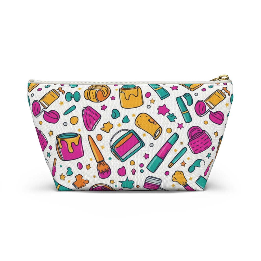 Makeup Cosmetic Bag — Colorful Beauty Tools Pattern Accessory Pouch