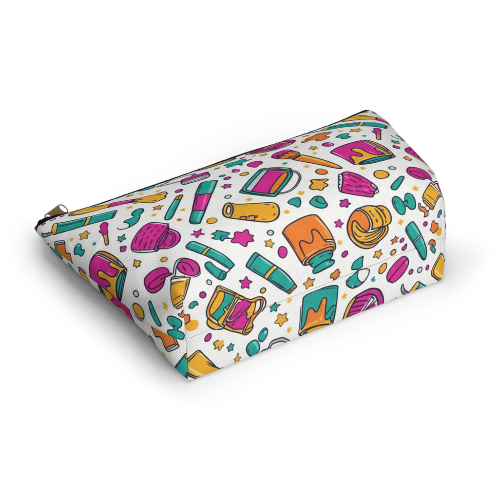 Makeup Cosmetic Bag — Colorful Beauty Tools Pattern Accessory Pouch