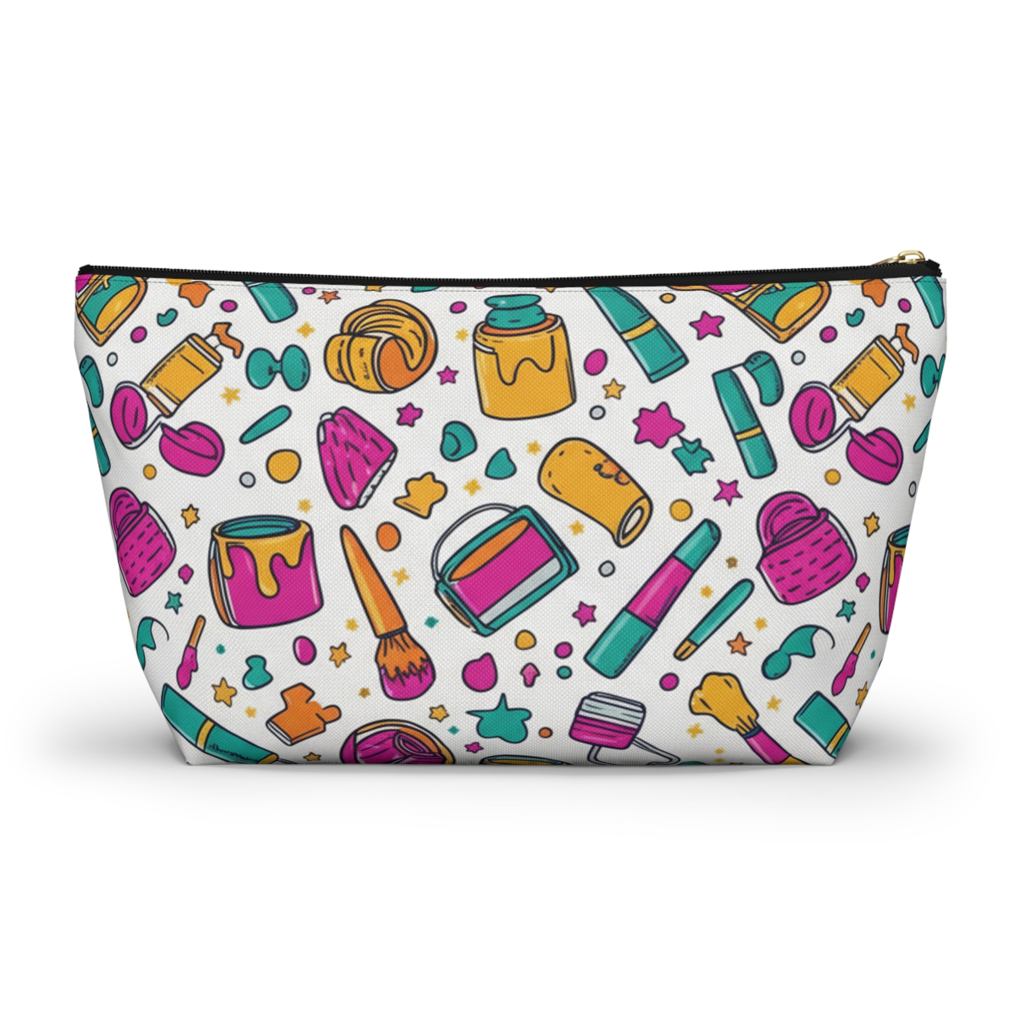 Makeup Cosmetic Bag — Colorful Beauty Tools Pattern Accessory Pouch