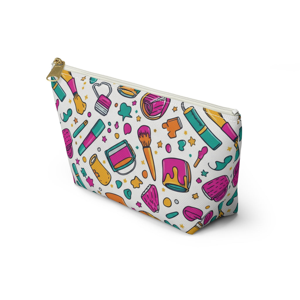 Makeup Cosmetic Bag — Colorful Beauty Tools Pattern Accessory Pouch