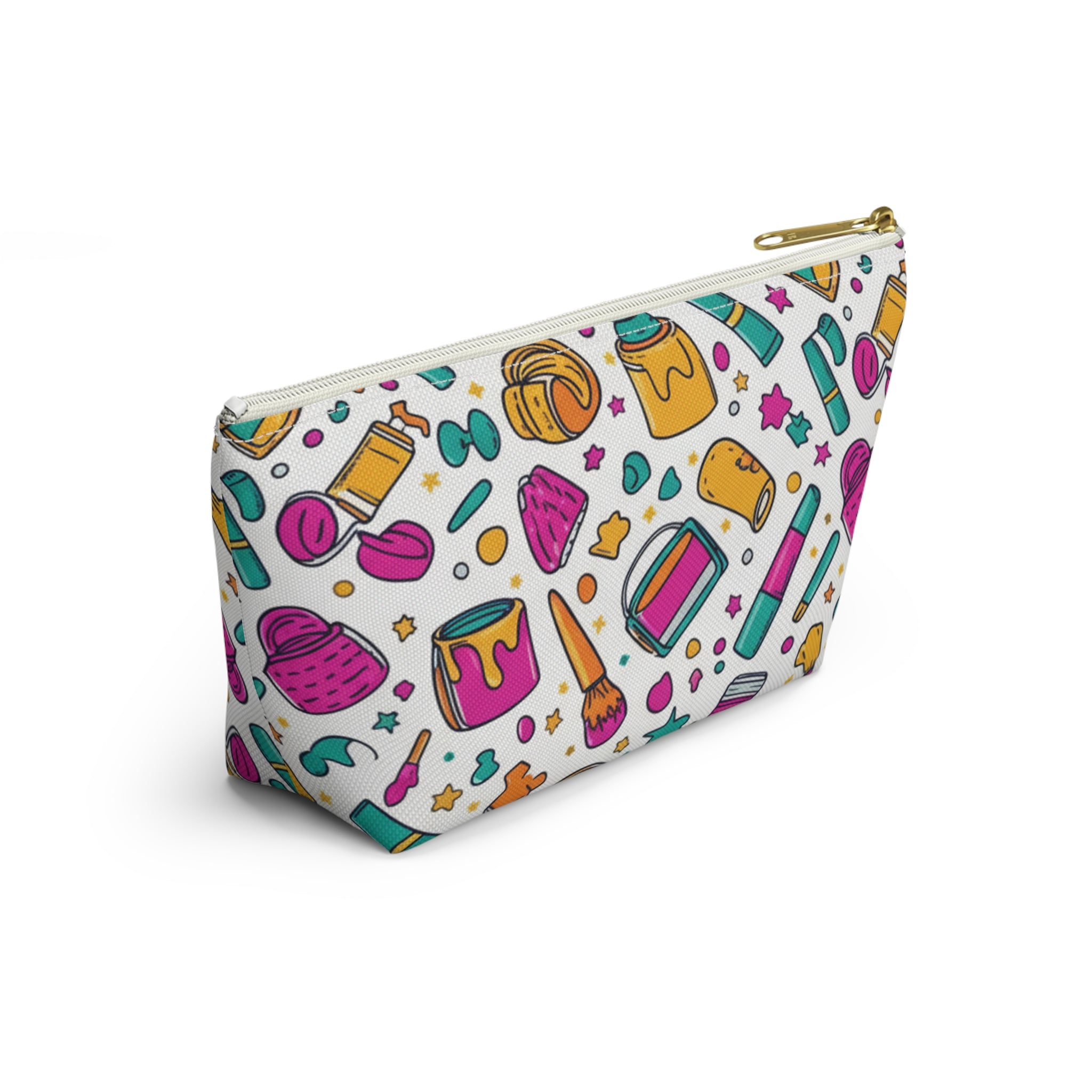 Makeup Cosmetic Bag — Colorful Beauty Tools Pattern Accessory Pouch