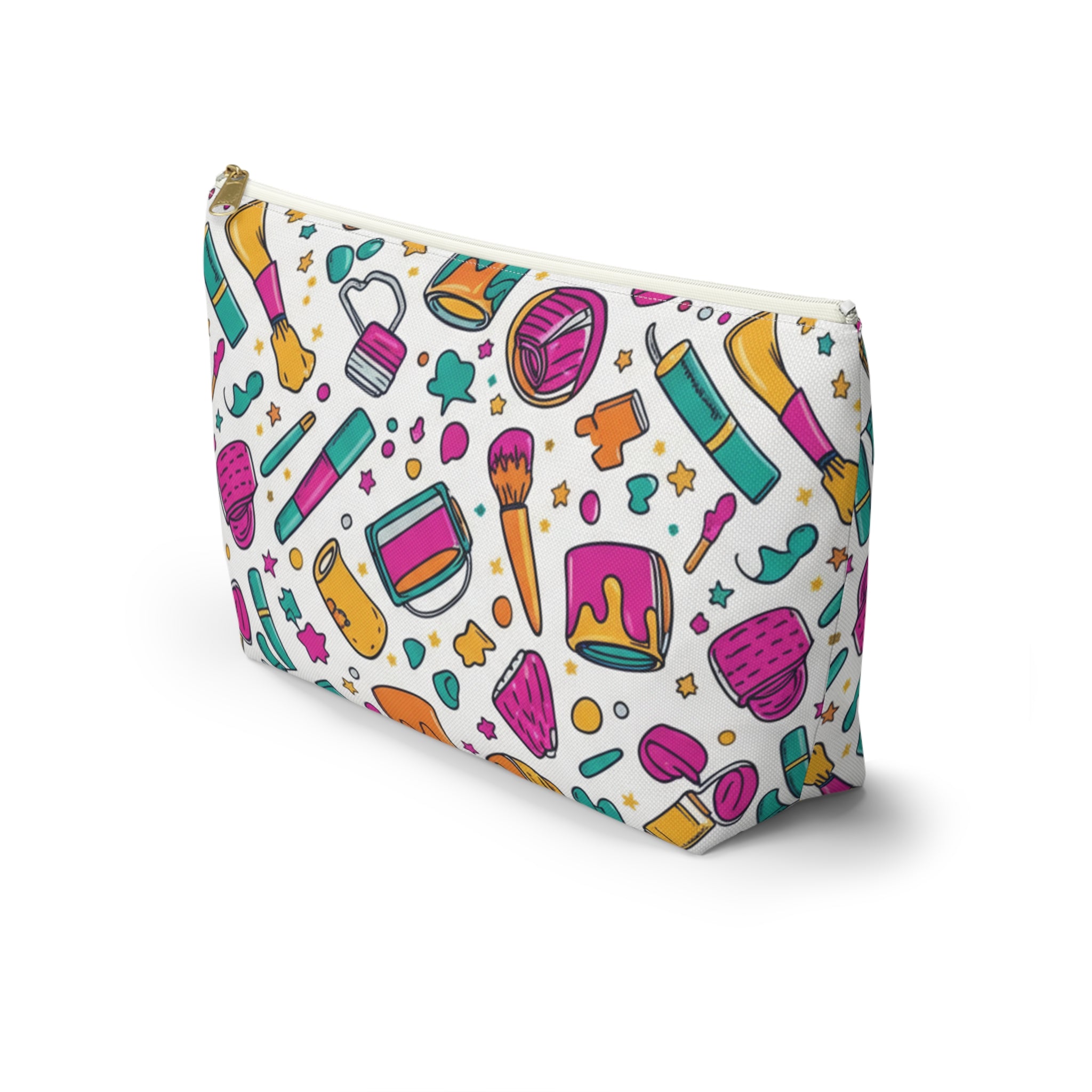 Makeup Cosmetic Bag — Colorful Beauty Tools Pattern Accessory Pouch