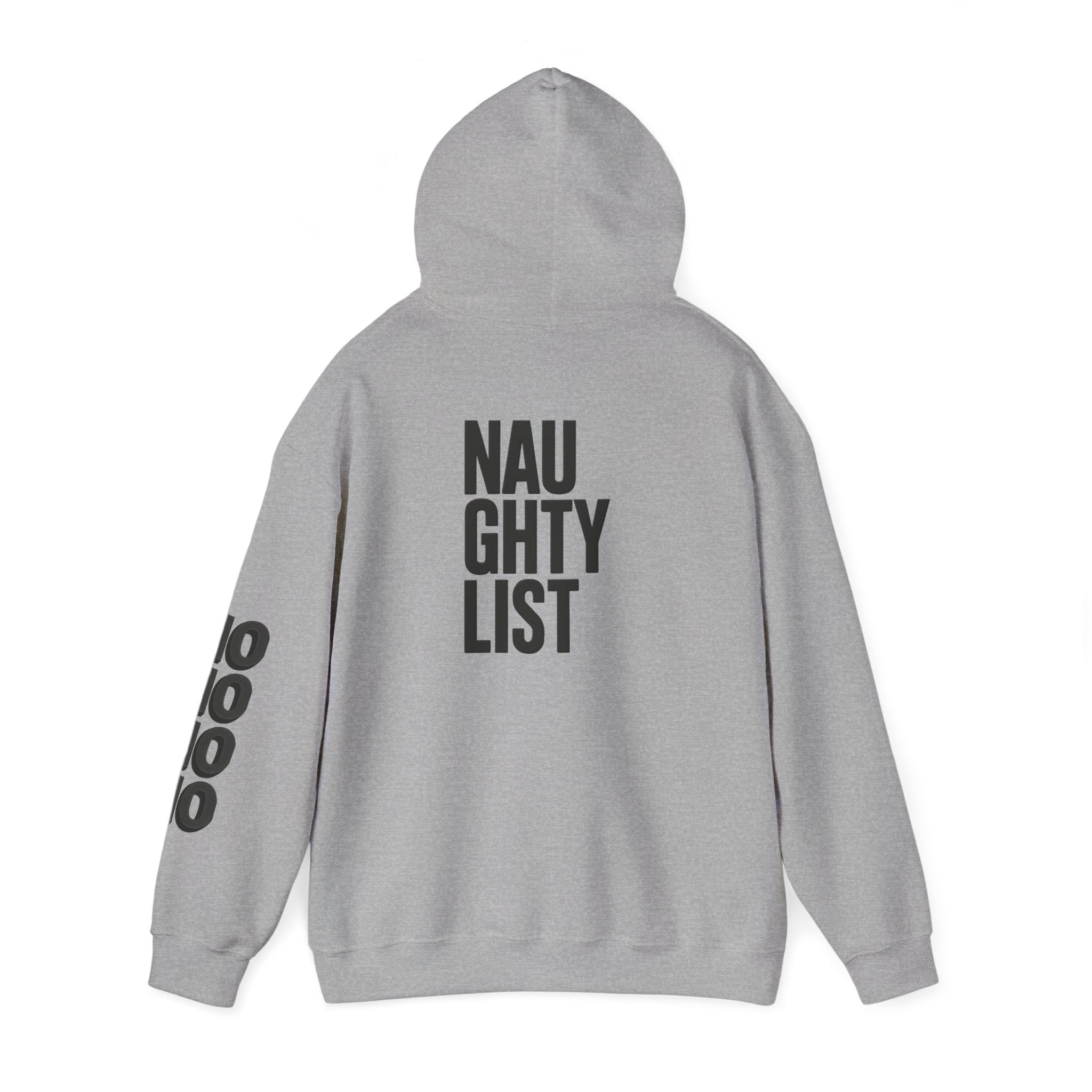 Santa Claus 12-25 Illustration Hoodie | Naughty List Back Print