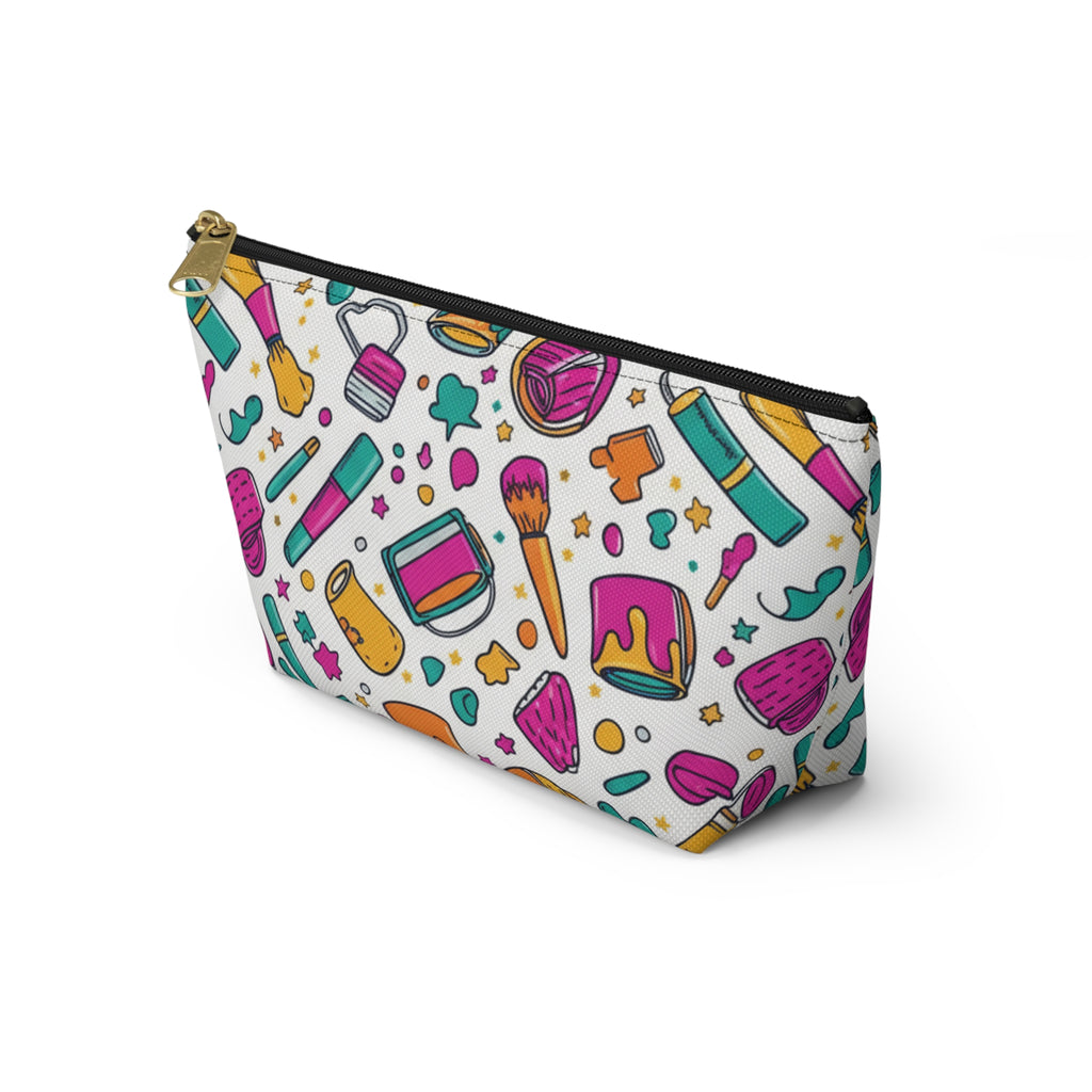 Makeup Cosmetic Bag — Colorful Beauty Tools Pattern Accessory Pouch