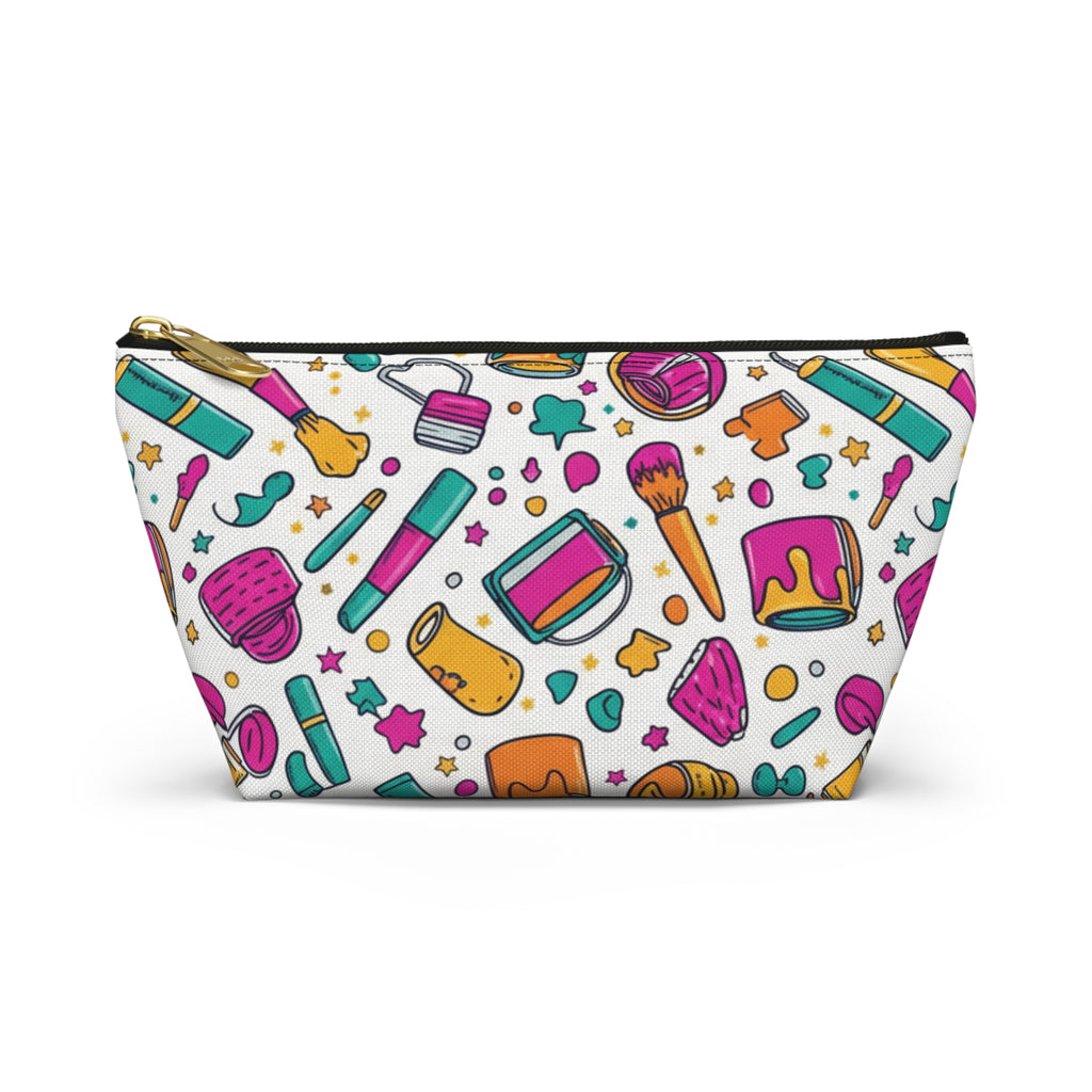 Makeup Cosmetic Bag — Colorful Beauty Tools Pattern Accessory Pouch