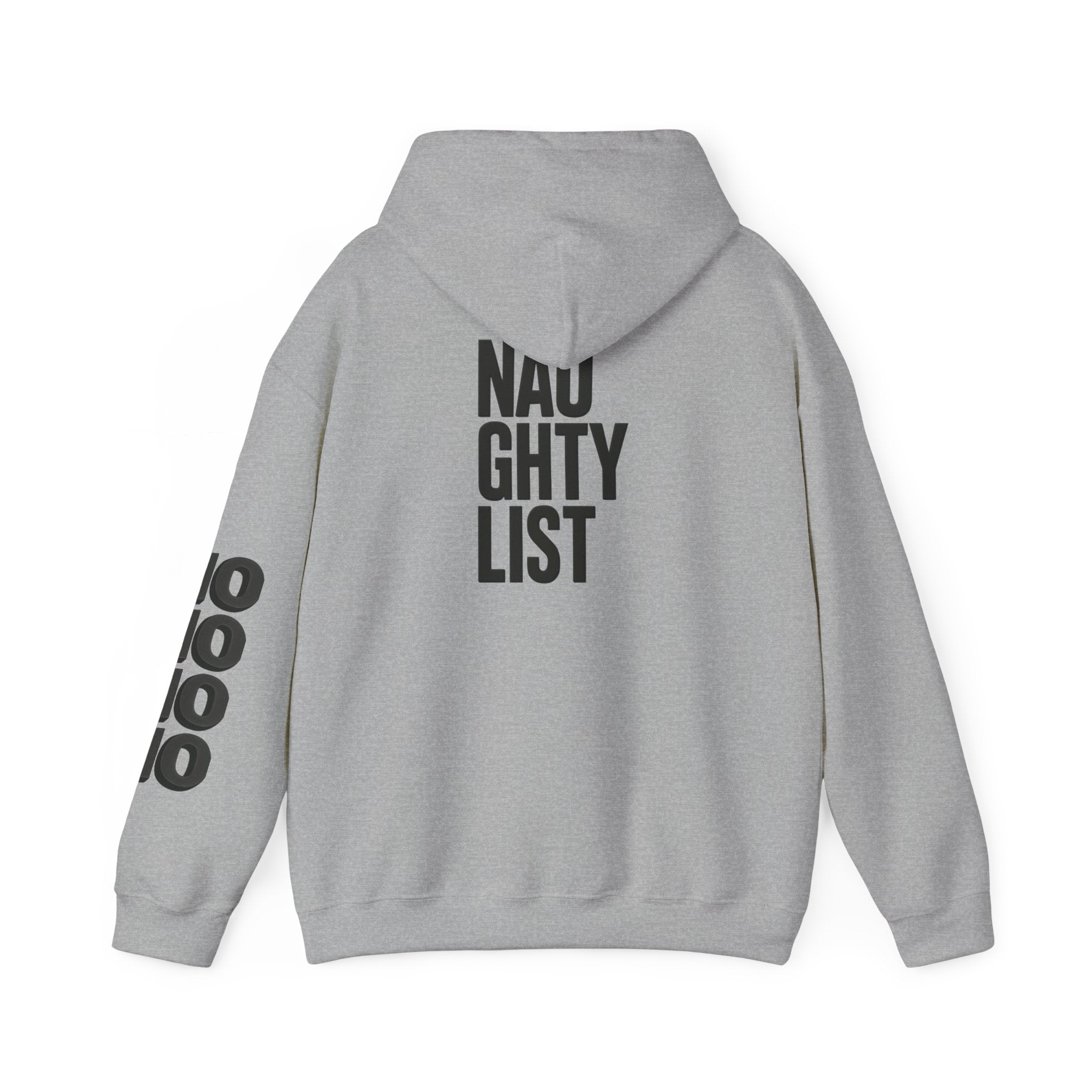 Santa Claus 12-25 Illustration Hoodie | Naughty List Back Print