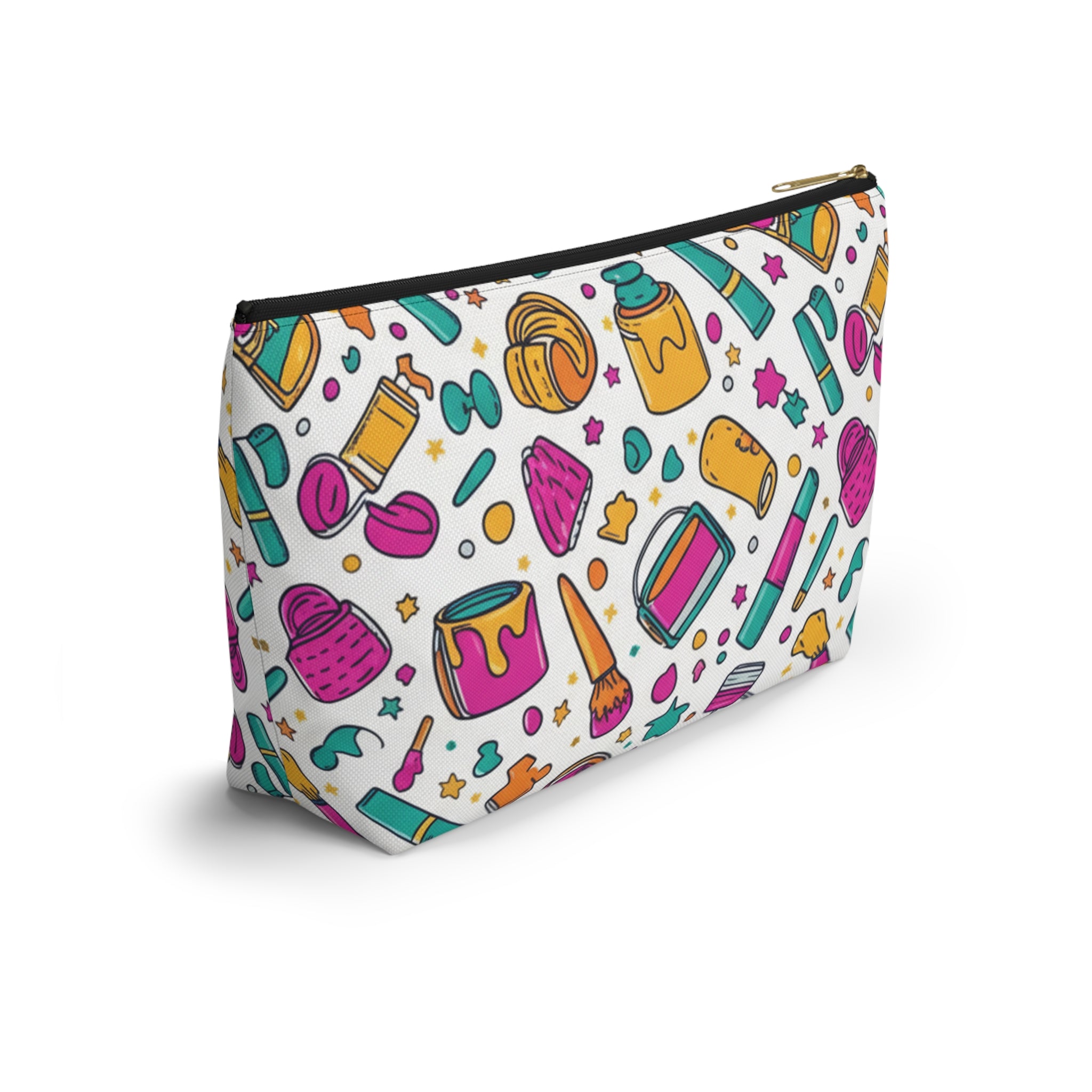 Makeup Cosmetic Bag — Colorful Beauty Tools Pattern Accessory Pouch