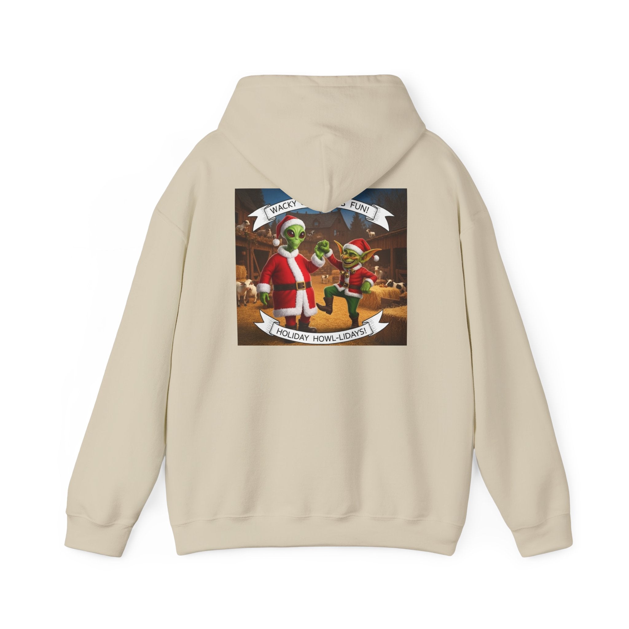 Grinch Santa Illustration Hoodie | Whoville Christmas Sweatshirt