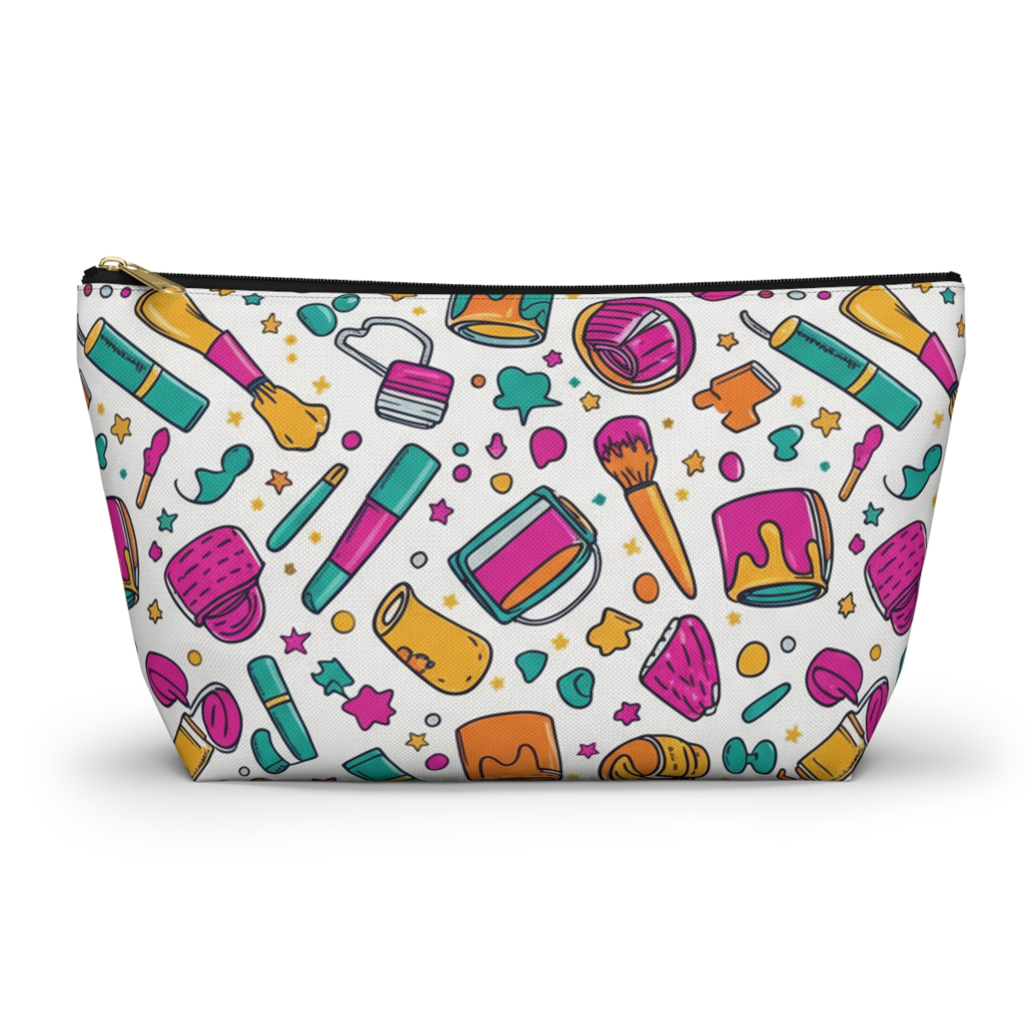 Makeup Cosmetic Bag — Colorful Beauty Tools Pattern Accessory Pouch