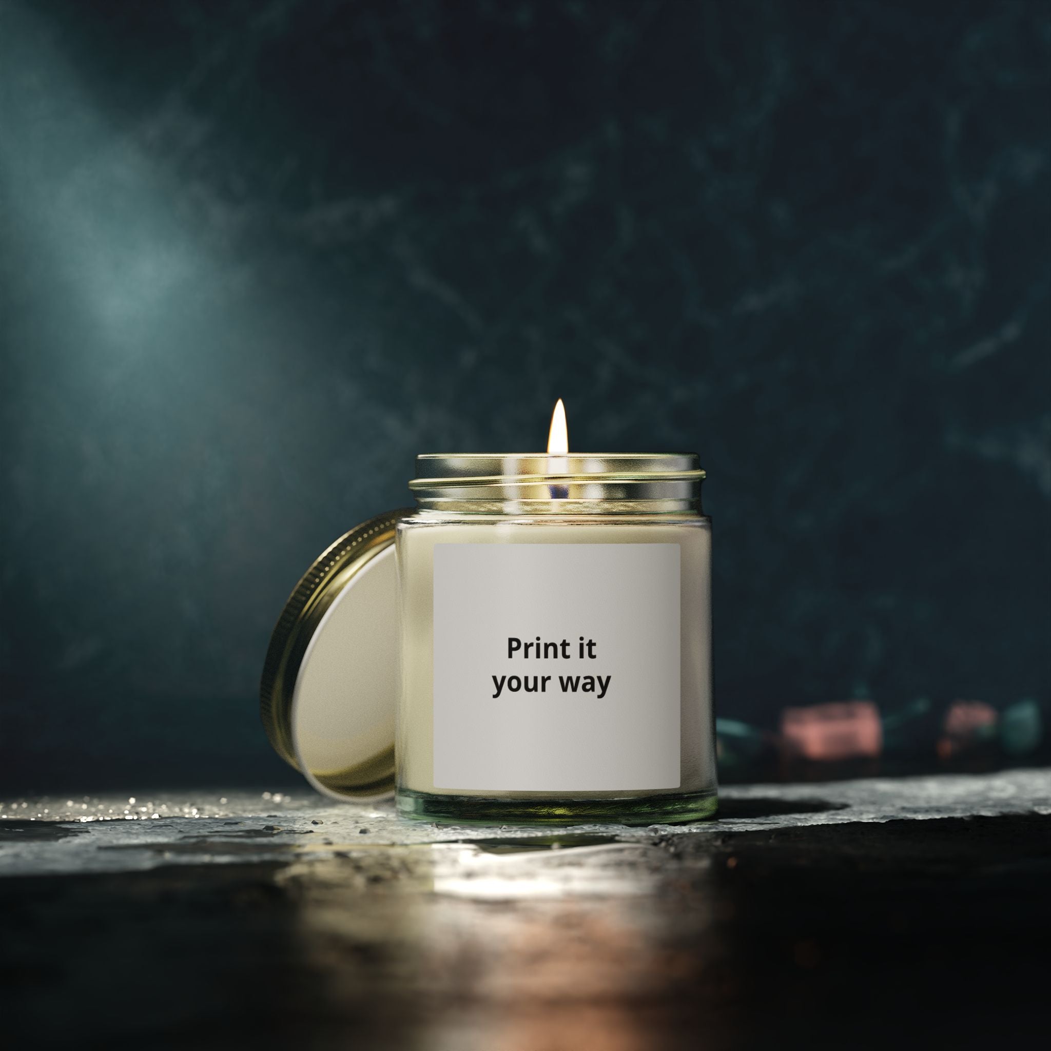 Coconut Apricot Scented Candle Candle | Soy Wax Jar 4oz 9oz