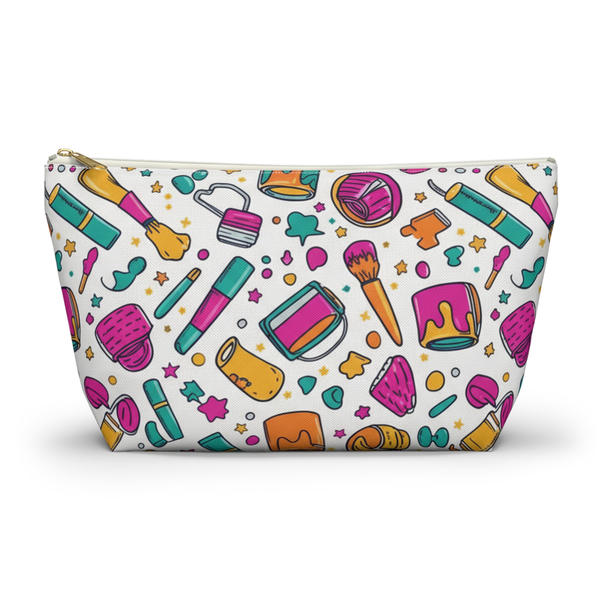 Makeup Cosmetic Bag — Colorful Beauty Tools Pattern Accessory Pouch