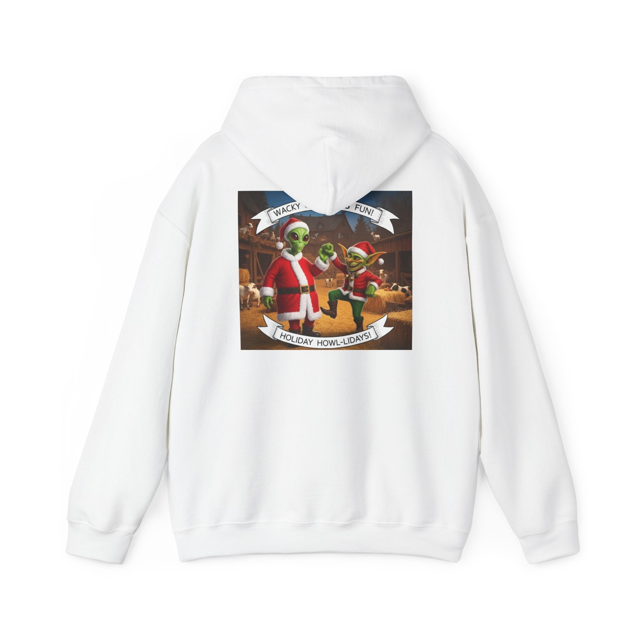 Grinch Santa Illustration Hoodie | Whoville Christmas Sweatshirt