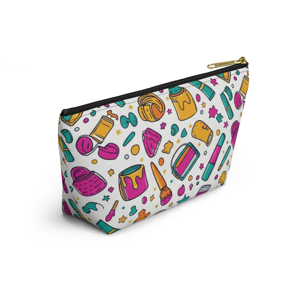 Makeup Cosmetic Bag — Colorful Beauty Tools Pattern Accessory Pouch