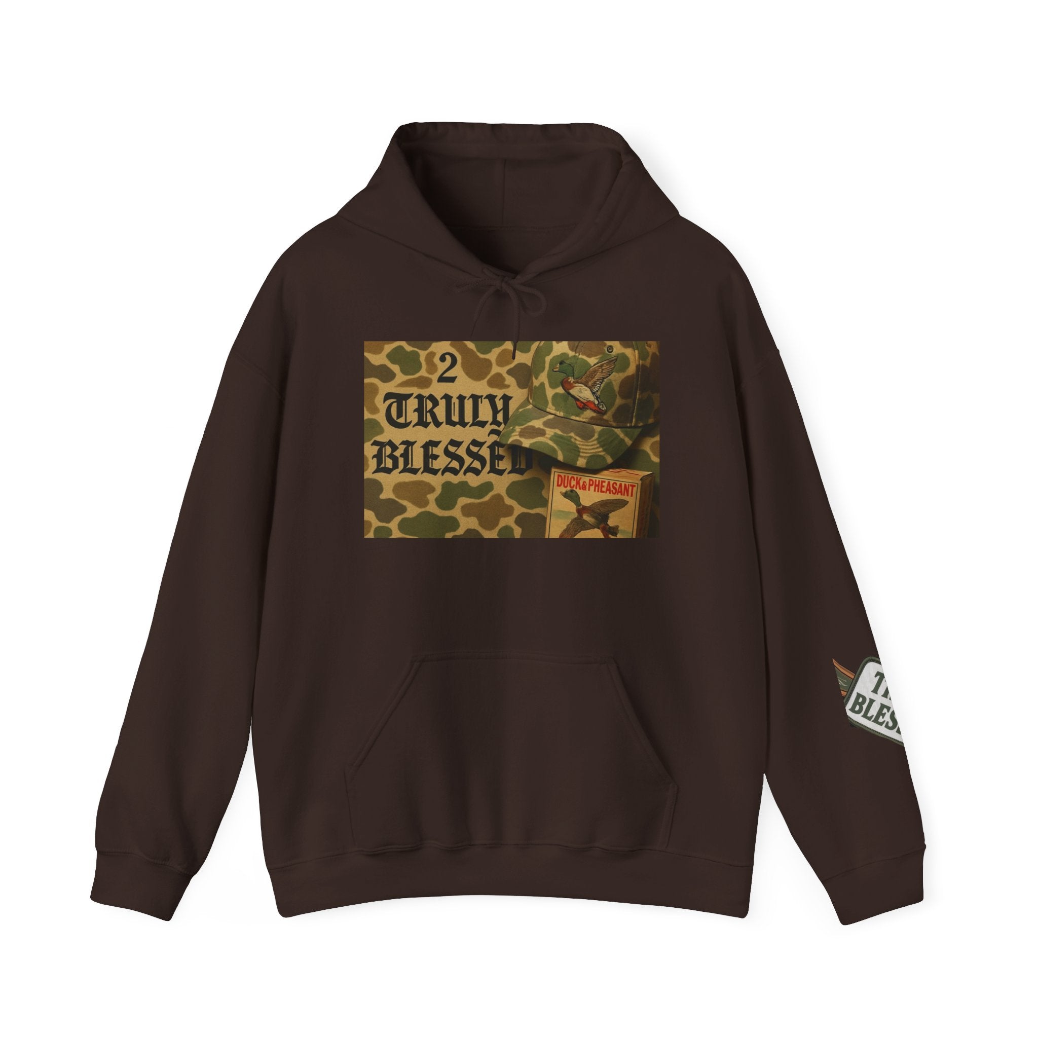 Truly Blessed Camo Hoodie — 'Truly Blessed' Military Camo Graphic Hooded Sweatshirt
