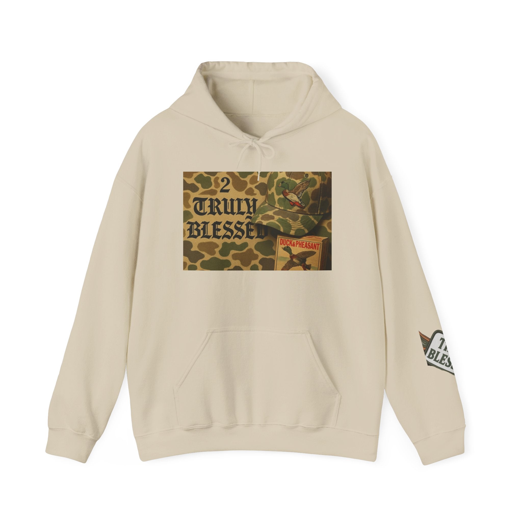 Truly Blessed Camo Hoodie — 'Truly Blessed' Military Camo Graphic Hooded Sweatshirt