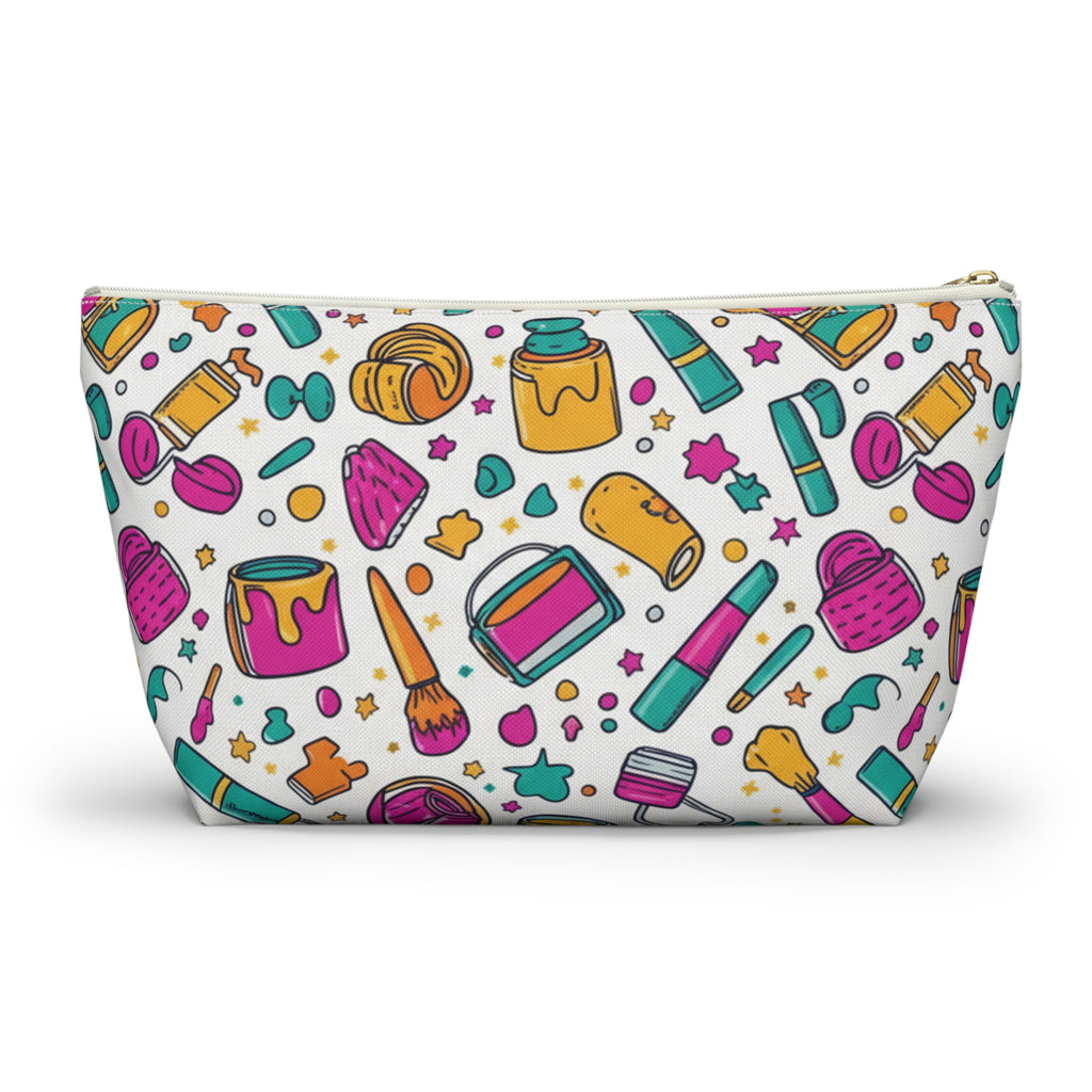 Makeup Cosmetic Bag — Colorful Beauty Tools Pattern Accessory Pouch