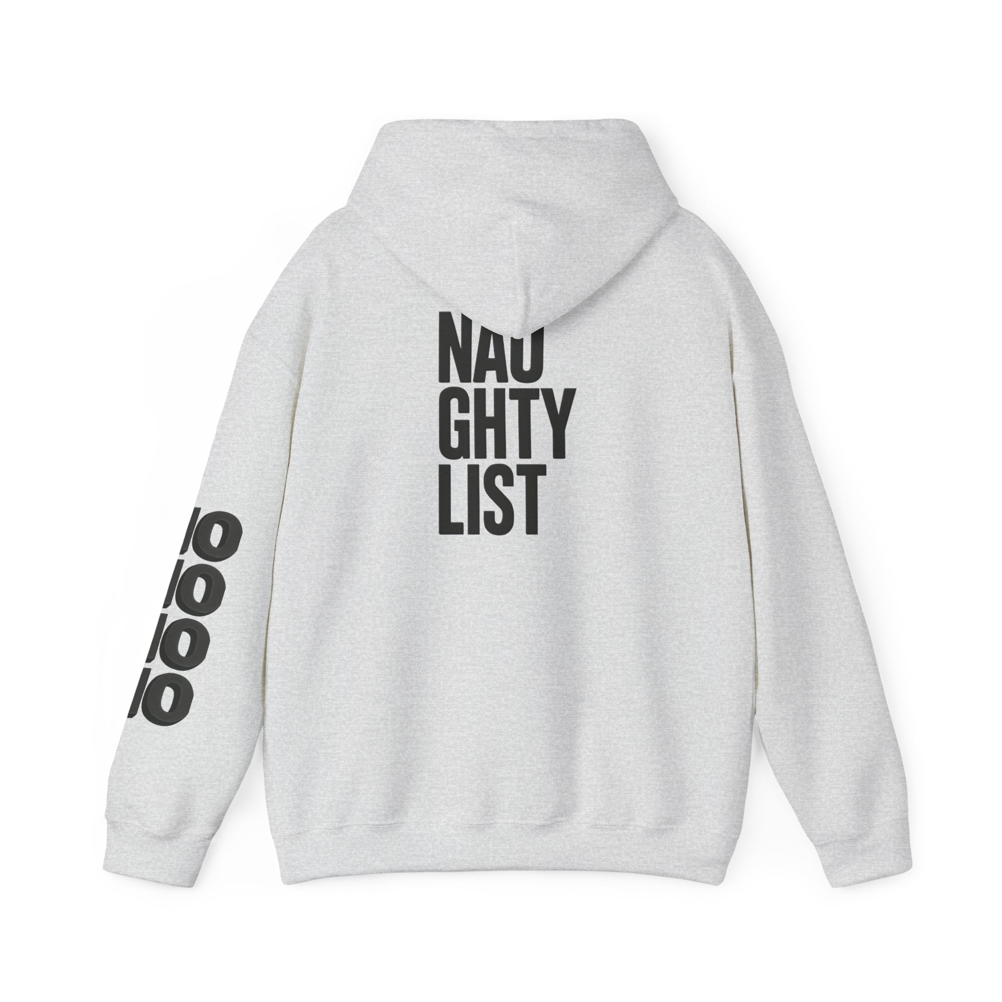 Santa Claus 12-25 Illustration Hoodie | Naughty List Back Print