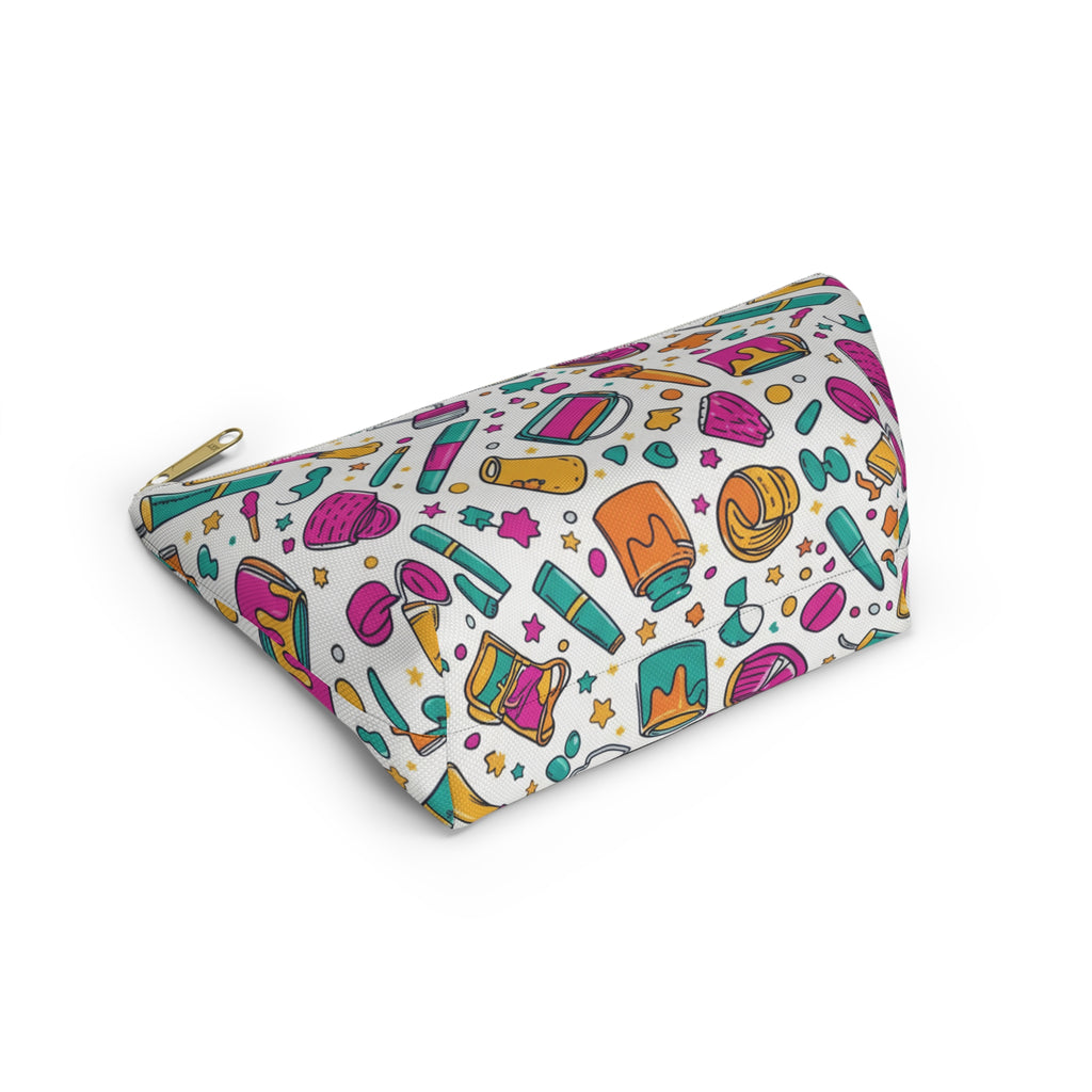 Makeup Cosmetic Bag — Colorful Beauty Tools Pattern Accessory Pouch