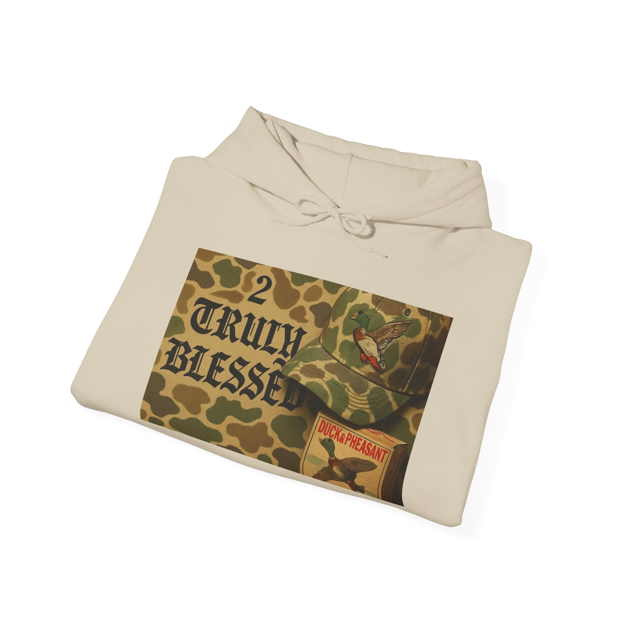 Truly Blessed Camo Hoodie — 'Truly Blessed' Military Camo Graphic Hooded Sweatshirt